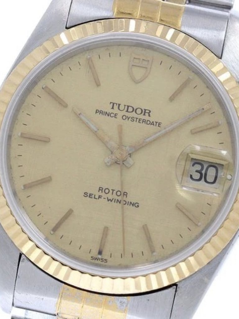 Tudor Prince Oyster Date 74000n Gold Dial Automatic Mens Watch957197